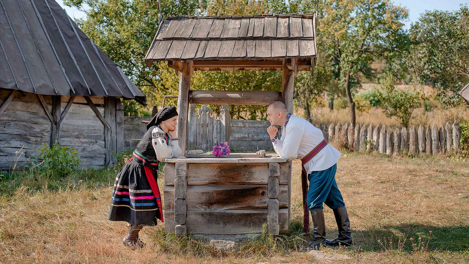 Чарівна криниця ілюстрація